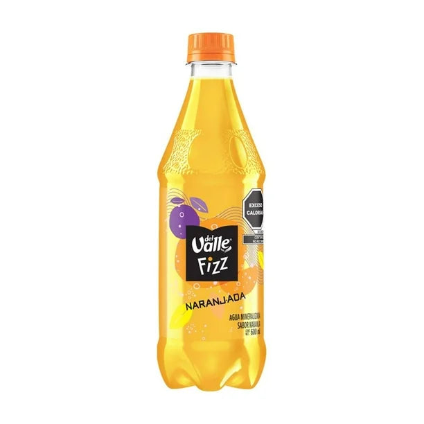 Agua Mineralizada Del Valle Fizz Naranjada de 600ml