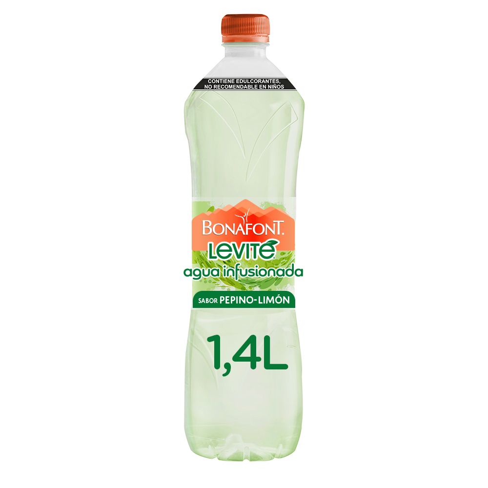 Agua Infusionada Bonafont Levité sabor Pepino Limon de 1.4L
