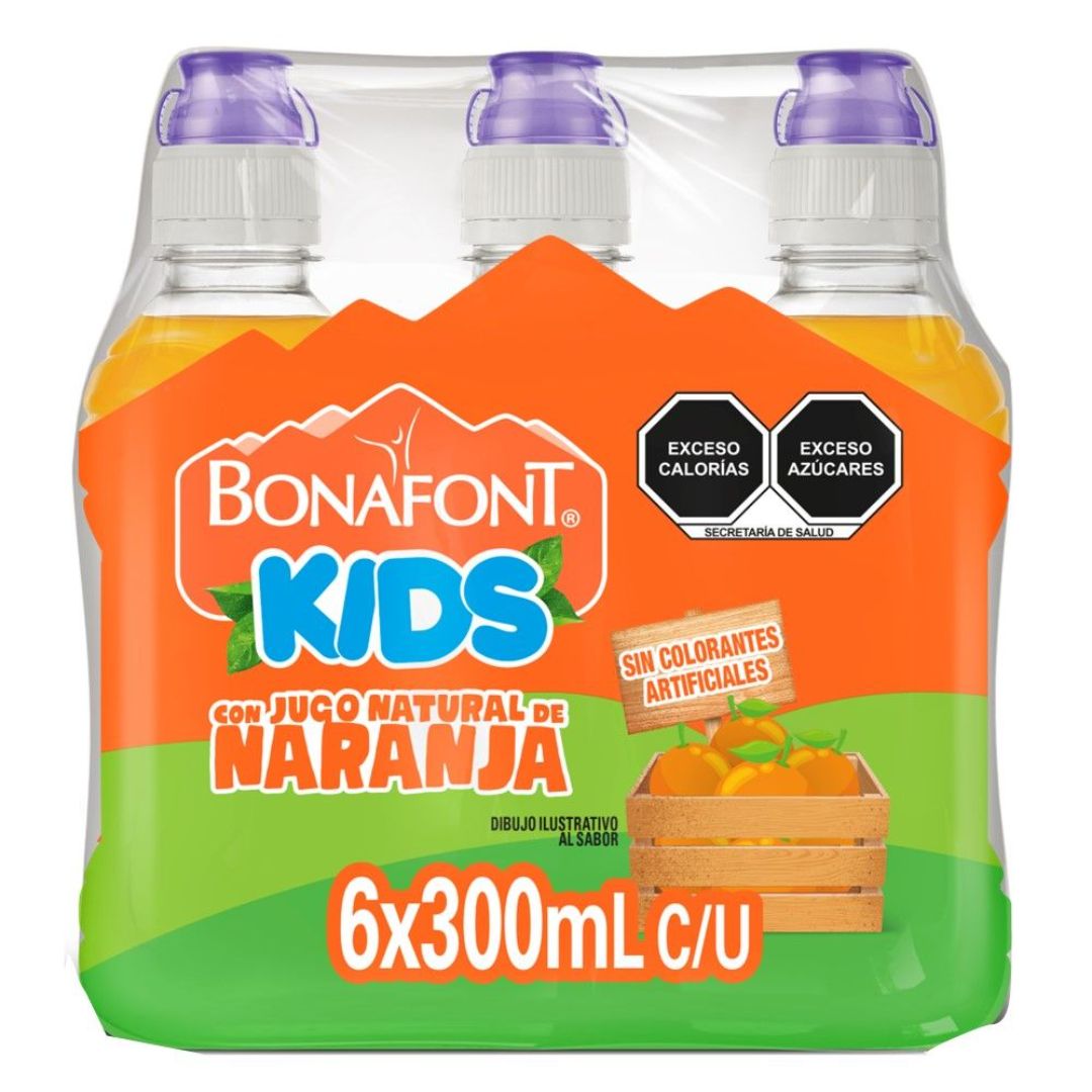 Agua Bonafont Kids Jugo de Naranja de 300ml