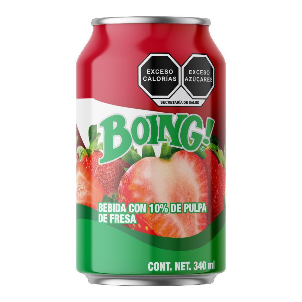 Bebida Boing con Pulpa de Fresa en Lata de 340ml