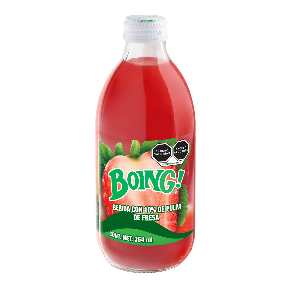 Bebida Boing con Pulpa de Fresa Botella de 354ml