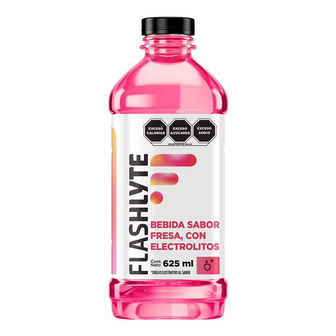 Bebida Hidratante Flashlyte sabor Fresa de 625ml