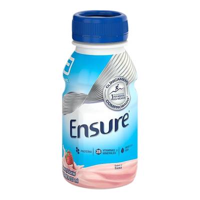 Suplemento Alimenticio Ensure sabor Fresa de 237ml