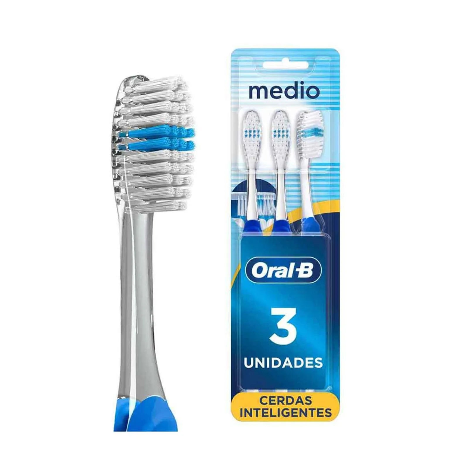 Cepillo de Dientes Oral-B Indicator con Cerdas Suaves Inteligentes, 3 pz