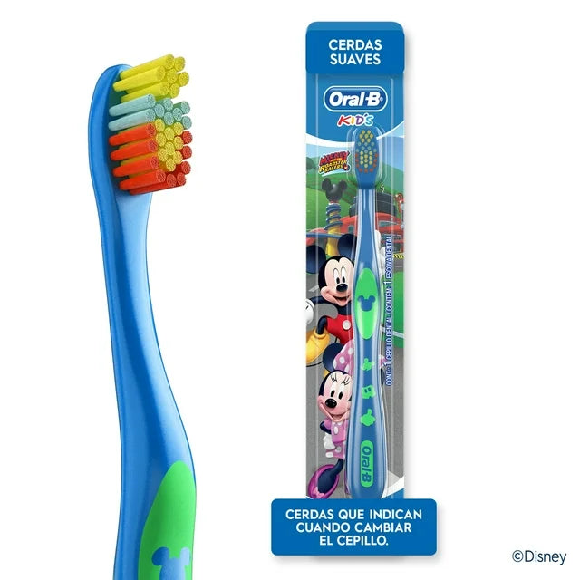 Cepillo de Dientes Oral B Kids Infantil de Mickey Mouse Cerdas Suaves, 1 pz