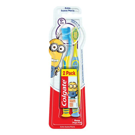 Cepillo Dental Colgate Minions 6+ Años Limpieza Suave y Efectiva 2 pz