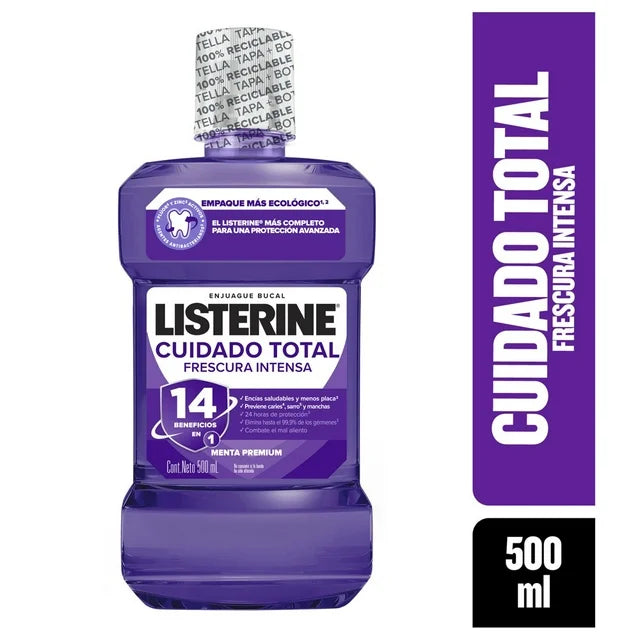 Enjuague bucal Listerine Cuidado Total menta fresca 500 ml