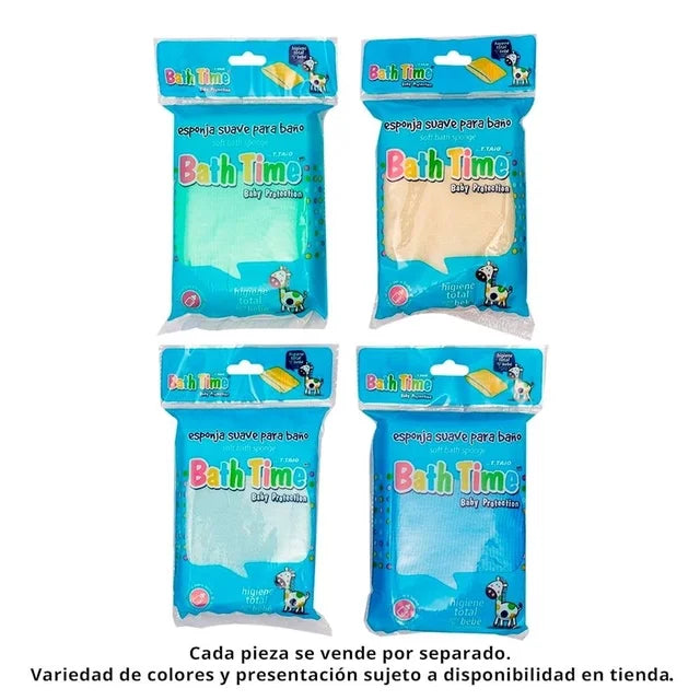 Esponja suave para Bebé Taio Bath Time para baño varios colores 1 pz