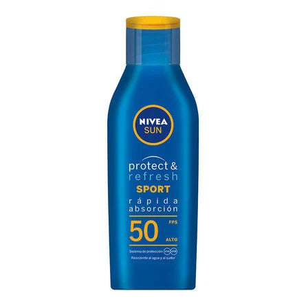 Protector solar corporal NIVEA SUN Protect & Refresh resistente al agua y al sudor con fps 50 200 ml