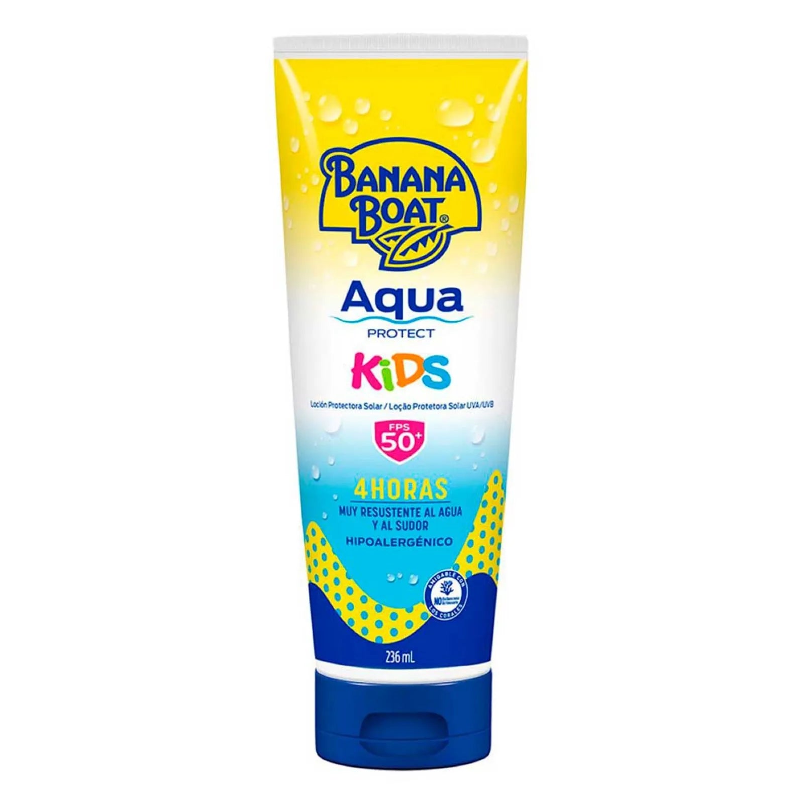 Protector Solar Banana Boat Aqua Protect Kids FPS 50 + 236 ml