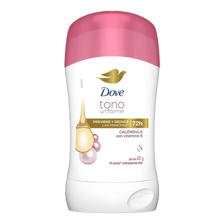 Antitranspirante Dove tono uniforme caléndula y vitamina E en barra para dama 45 gr