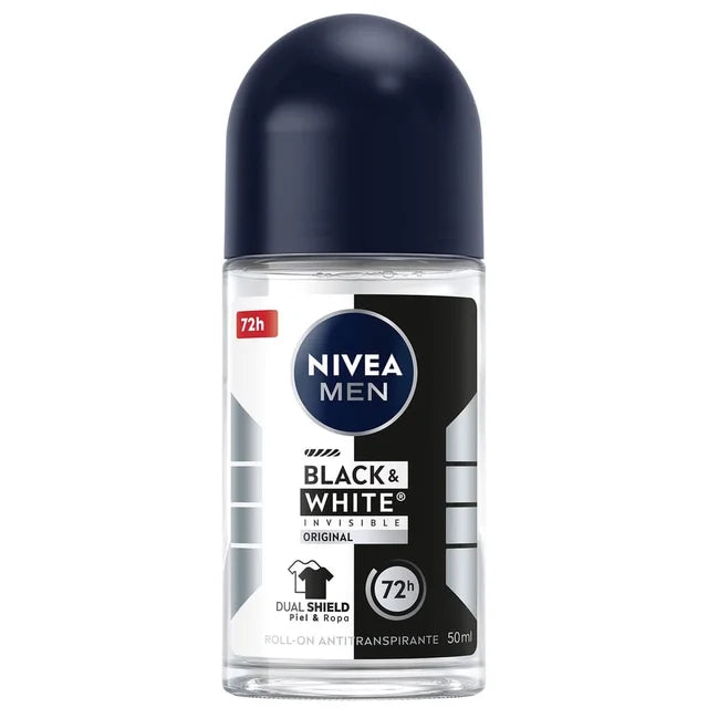Antitranspirante NIVEA MEN invisible black & white roll on 50 ml