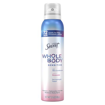 Spray desodorante Secret Cuerpo completo Rosewater 99 gr