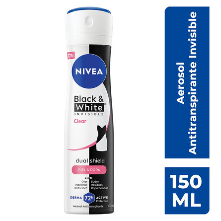 Antitranspirante NIVEA invisible black & white clear spray 150 ml
