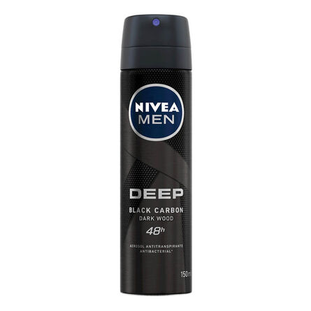 Antitranspirante NIVEA MEN deep black carbón antibacterial spray 150 ml