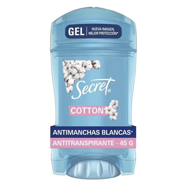 Antitranspirante Secret Gel Invisible Powder Protect Cotton 45 gr