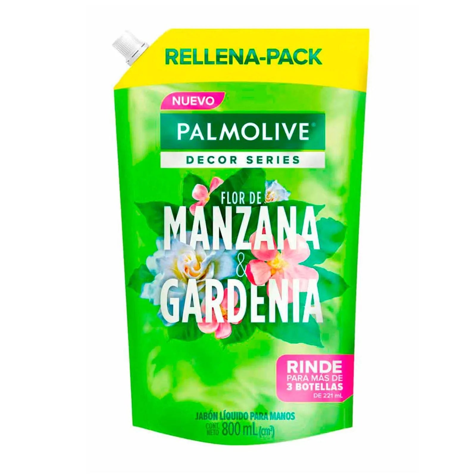 Jabón Líquido para Manos Palmolive Flor de Manzana rellena-pack 800 ml