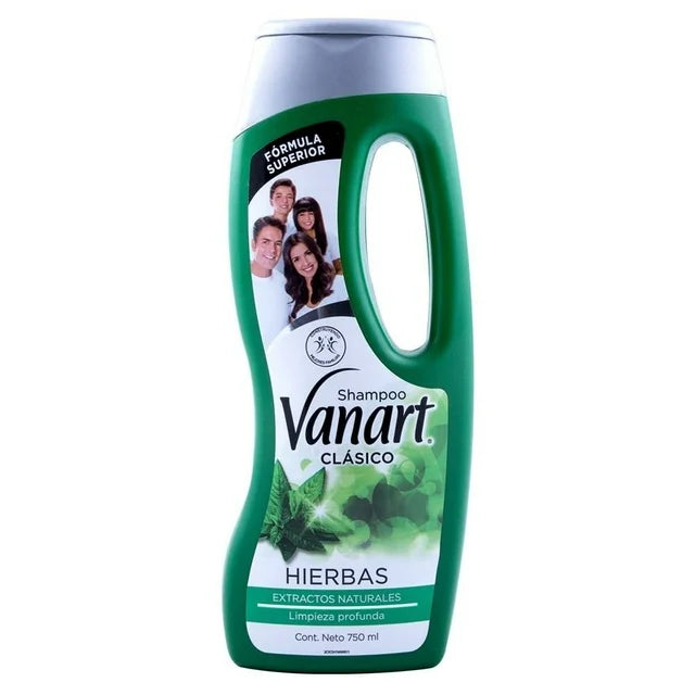 Shampoo Vanart Hierbas Cabello Hidratado y Luminoso 750 ml