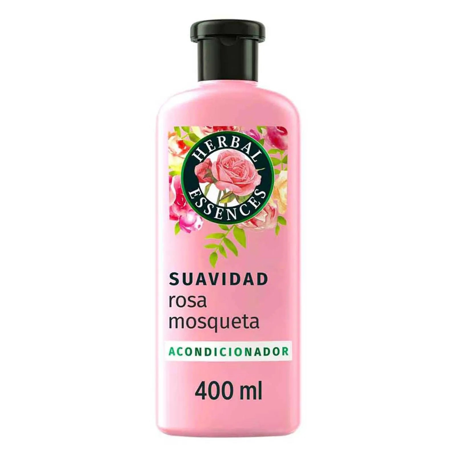 Acondicionador Suavidad Rosa Mosqueta Herbal Essences para mayor brillo y suavidad 400 ml