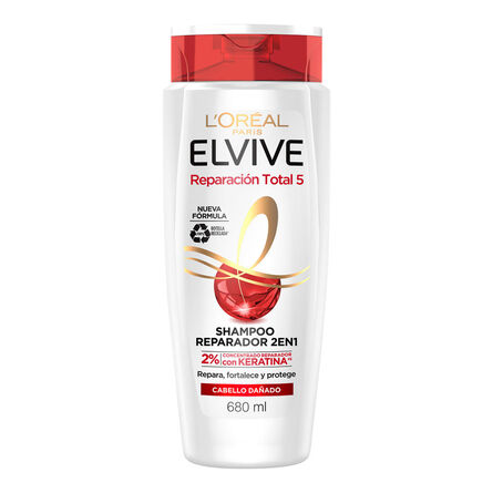 Shampoo L'Oréal Elvive reparación total 5 cabello dañado 680 ml