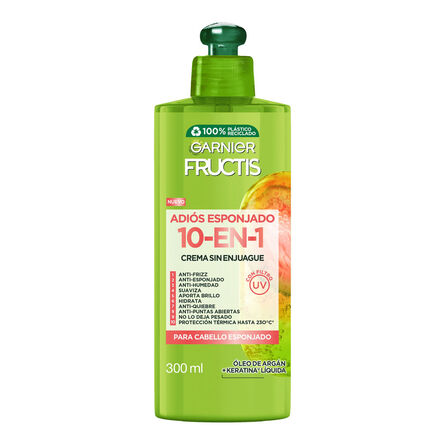 Crema para peinar Garnier Fructis adios esponjado 10 en 1 de 300 ml