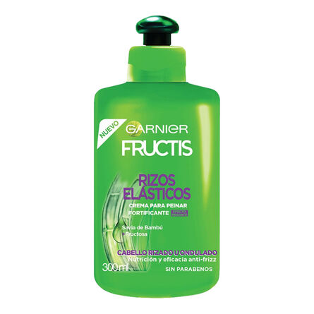 Crema para peinar Garnier Fructis rizos elásticos 48 hr cabello rizado u ondulado 300 ml