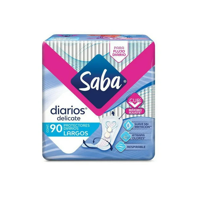 Protectores diarios Saba delicate largo 90 pz