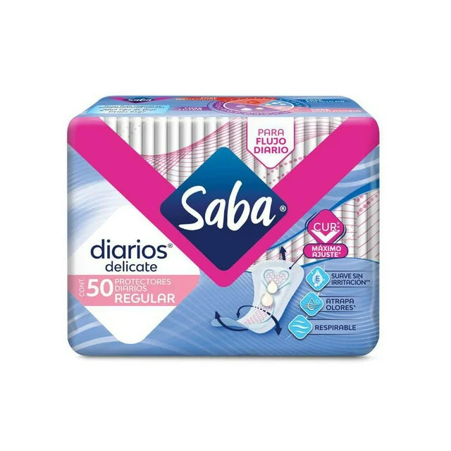 Protectores diarios Saba delicate largo 50 pz