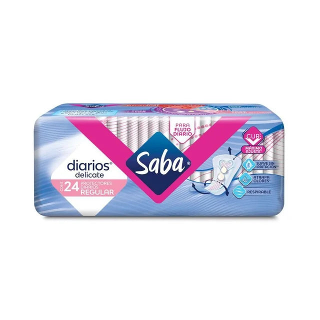 Protectores diarios Saba delicate regular 24 pz
