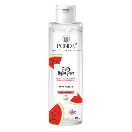 Agua micelar Pond's Fruity Hydra Fresh todo tipo de piel sandía 300 ml