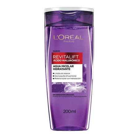 Agua micelar L'Oréal Revitalift hidratante ácido hialurónico 200 ml