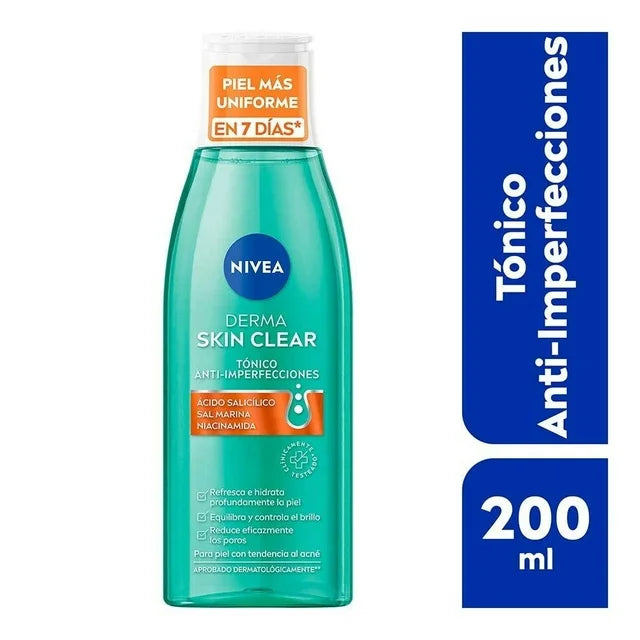 Tónico facial Nivea Derma skin clear anti-imperfecciones 200 ml