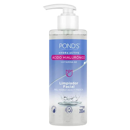 Limpiador Facial Pond's Hydra Active ácido hialurónico 200 ml