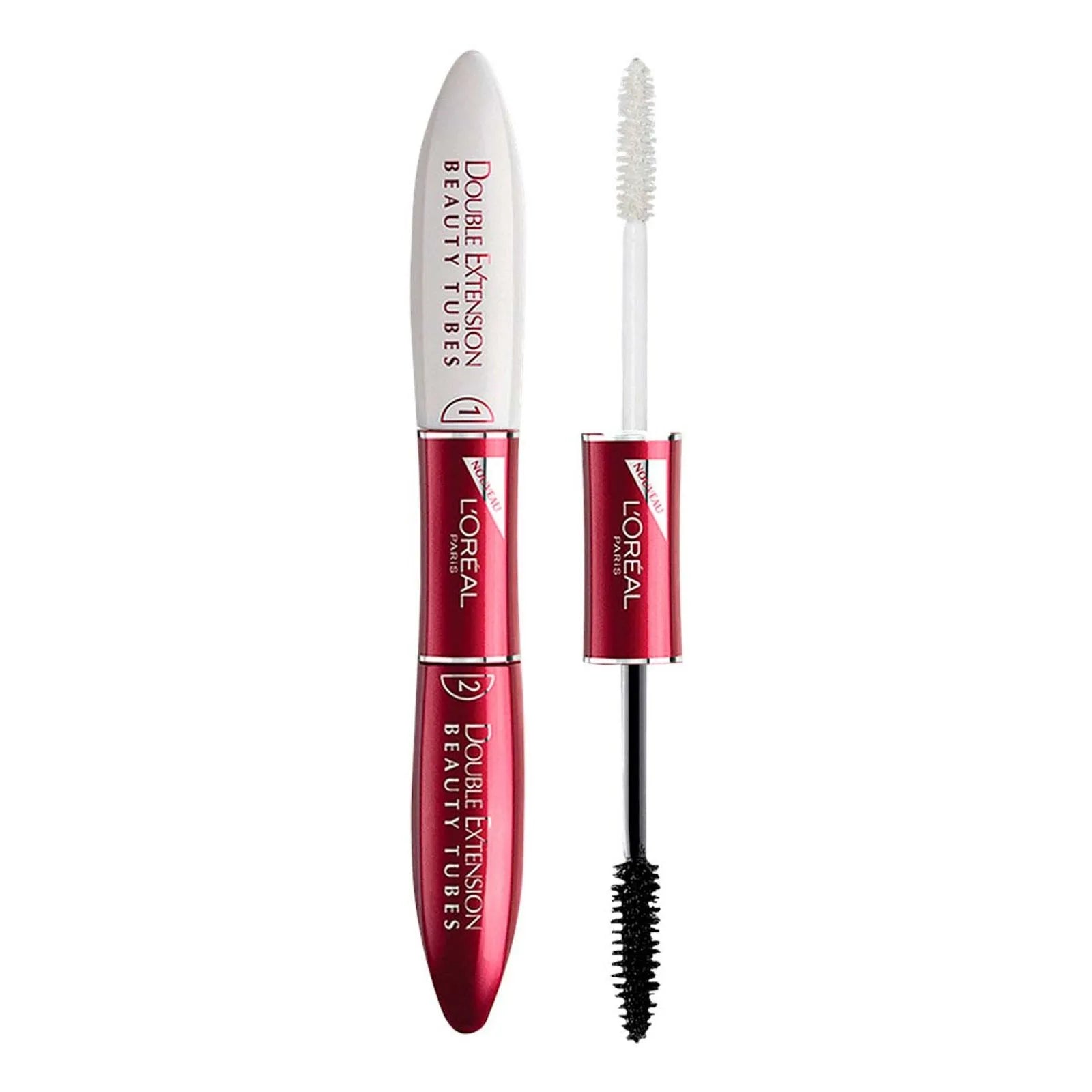 Máscara para pestañas L'Oréal Double Extension beauty tubes negro 12 ml
