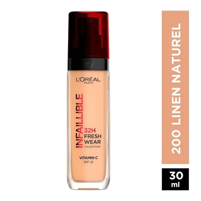Base de maquillaje L'Oréal Infallible 32h fresh wear 200 sable dore 30 ml