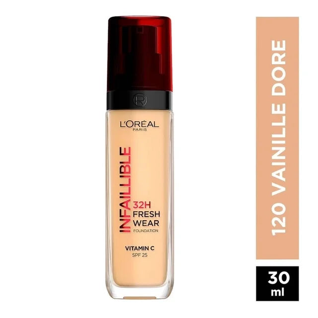 Base de maquillaje L'Oréal Infallible 32h fresh wear 120 vainilla 30 ml
