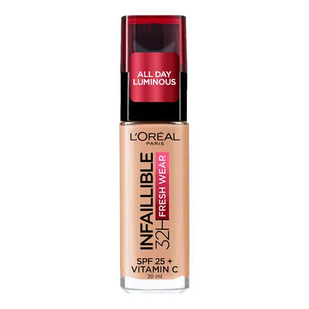 Base de maquillaje L'Oréal Infallible 32h fresh wear 125 natural rose 30 ml