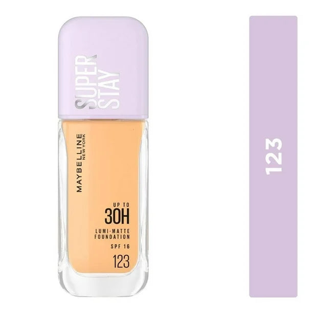 Base de maquillaje Maybelline Superstay Lumi Matte tono 123, 40 ml
