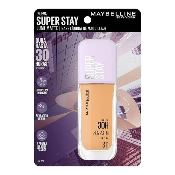 Base de maquillaje Maybelline Superstay Lumi Matte tono 311, 40 ml