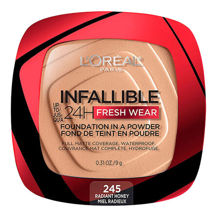 Base de maquillaje en polvo L'Oréal Infallible 24h fresh wear 245 radiant honey 9 gr