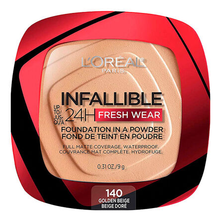 Base de maquillaje en polvo L'Oréal Infallible 24h fresh wear 140 golden beige 9 gr