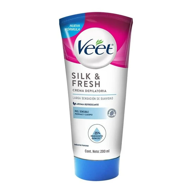 Crema Depilatoria Veet Silk & Fresh Piel Sensible 200 ml