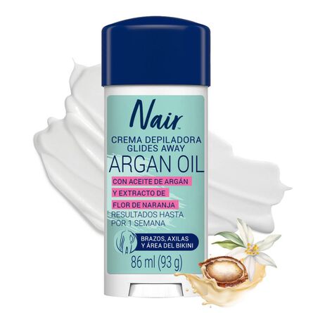Crema depilatoria Nair Glides Away corporal argan oil para vello grueso 86 ml