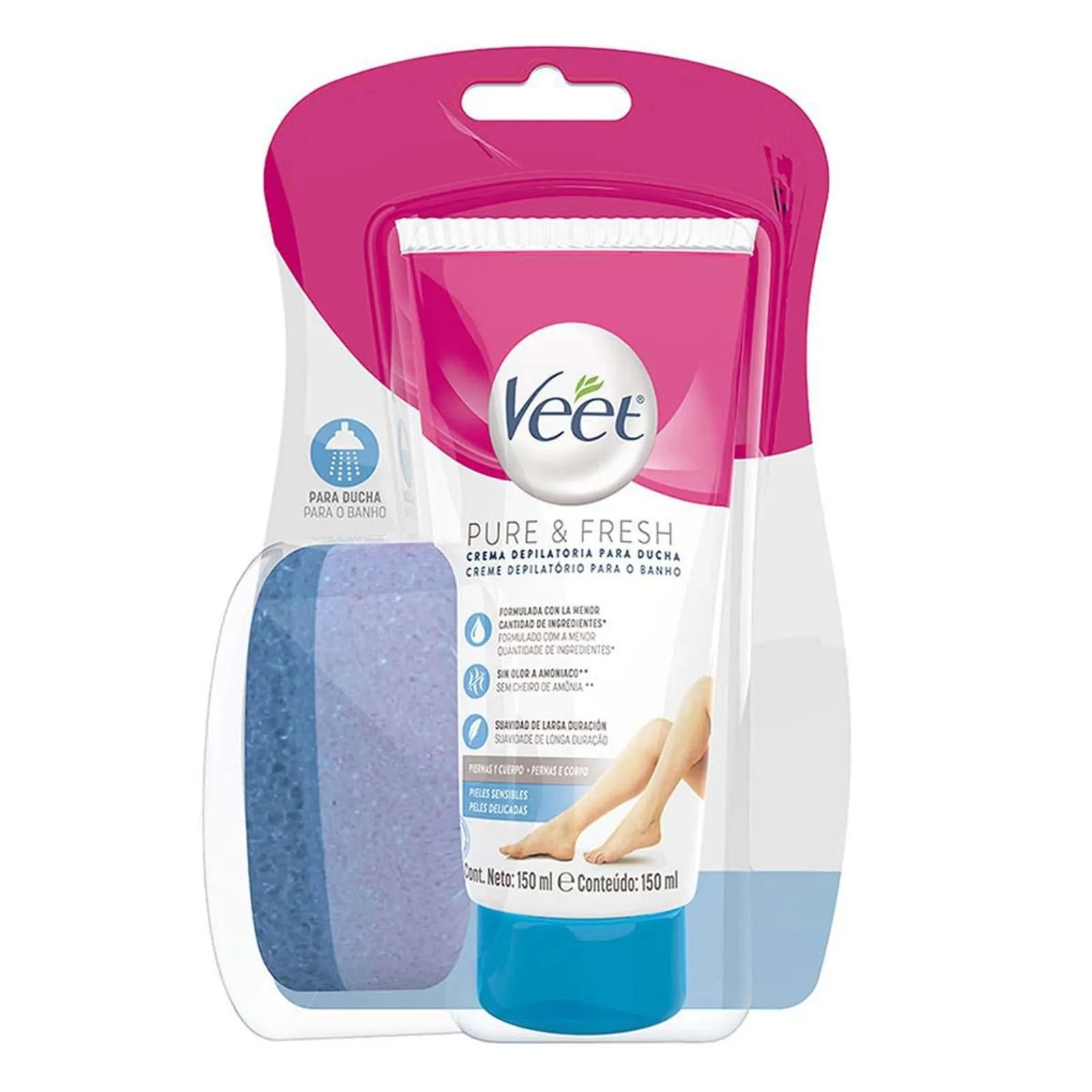 Crema depilatoria Veet Pure corporal de ducha piel sensible 150 ml
