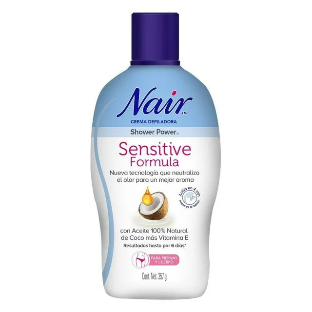 Crema Depiladora Nair Shower Power Sensitive Formula 357 gr