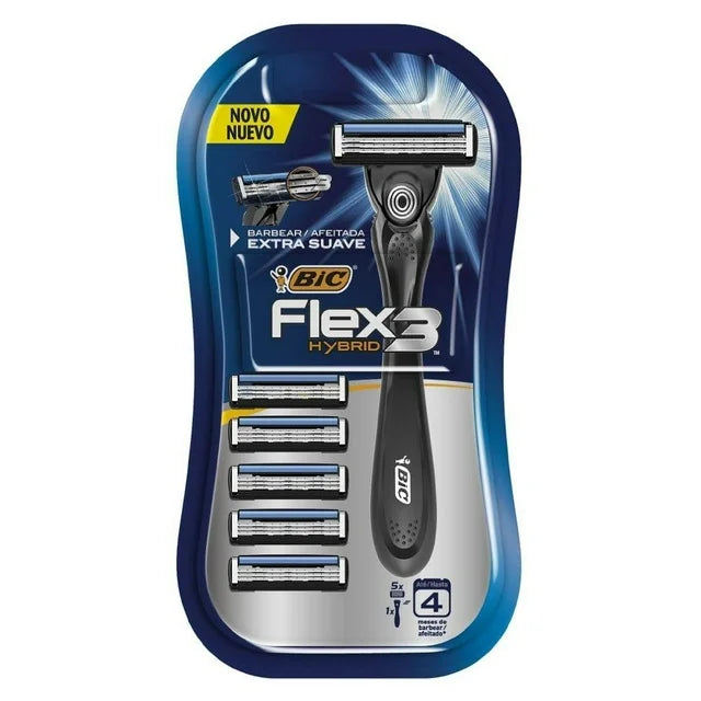 Rastrillo Bic Flex 3 hybrid 1 pz + 4 cartuchos
