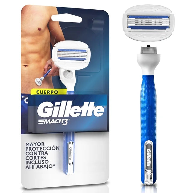 Rastrillo Gillette Mach3 Cuerpo con barras humectantes, depilación corporal, 1 pz