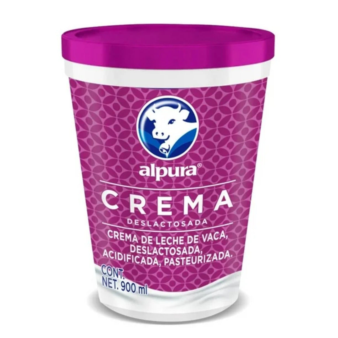 Crema Acida Alpura Deslactosada 900 ml