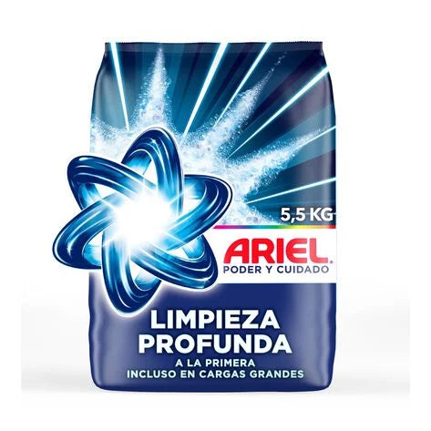 Detergente en Polvo Ariel Poder y Cuidado 5.5 Kg