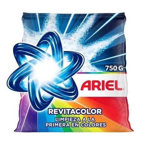Detergente en Polvo Ariel Revitacolor 750 gr